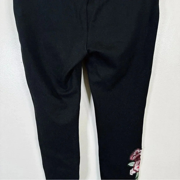 Zara Stretch Embroidered Black High Waist Legging - Picture 9 of 12